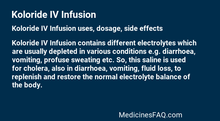 Koloride IV Infusion