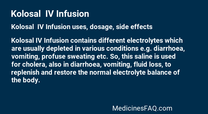 Kolosal  IV Infusion