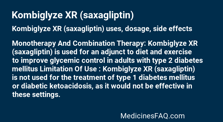 Kombiglyze XR (saxagliptin)