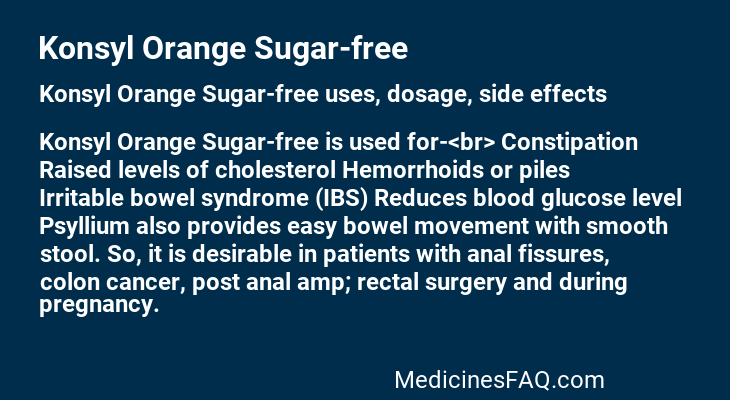 Konsyl Orange Sugar-free