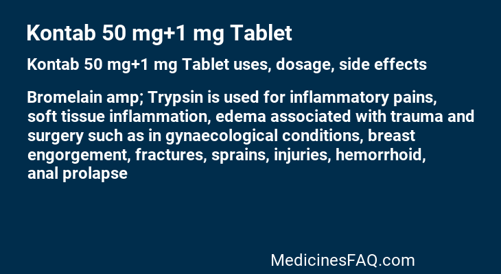 Kontab 50 mg+1 mg Tablet