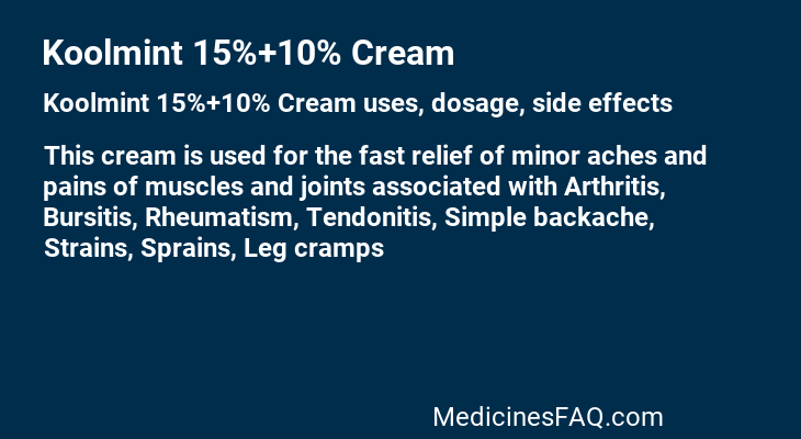 Koolmint 15%+10% Cream