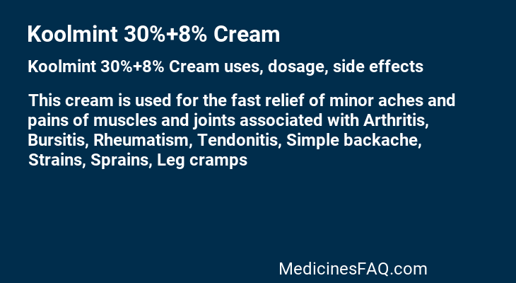 Koolmint 30%+8% Cream