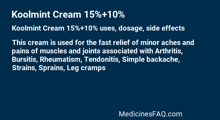 Koolmint Cream 15%+10%