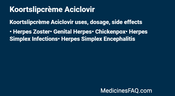 Koortslipcrème Aciclovir