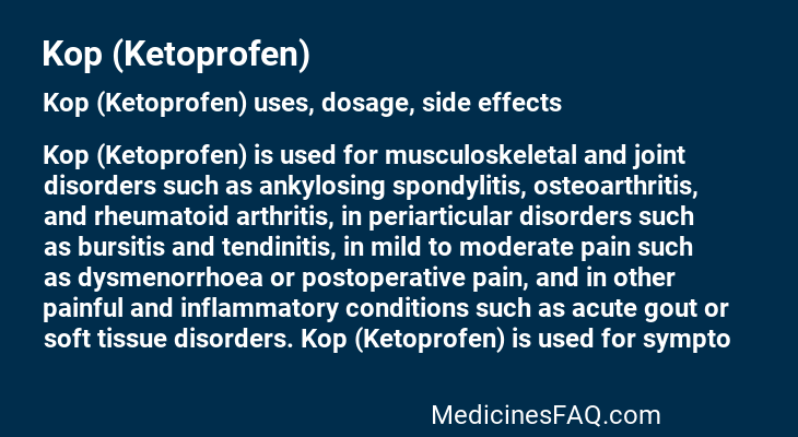 Kop (Ketoprofen)