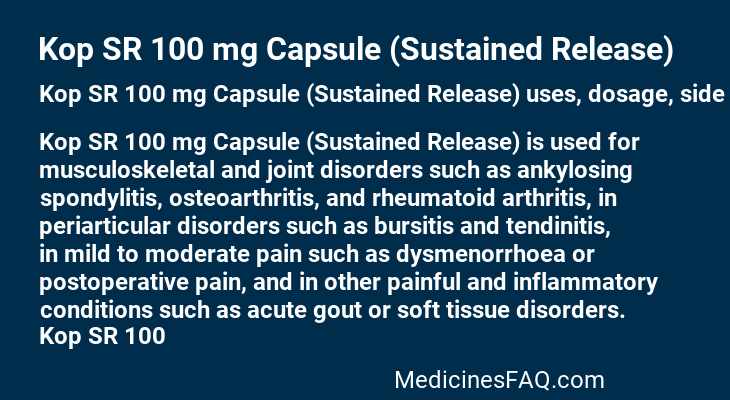 Kop SR 100 mg Capsule (Sustained Release)