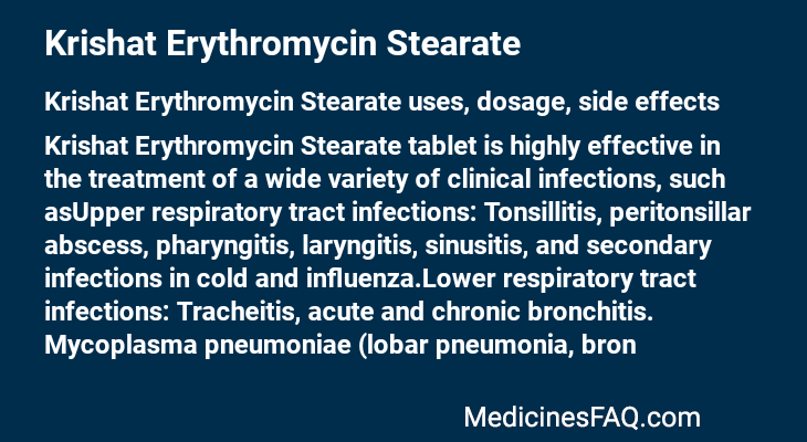 Krishat Erythromycin Stearate