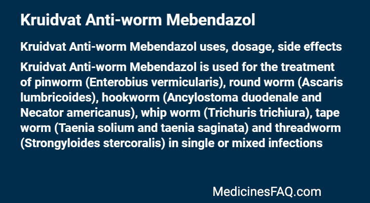 Kruidvat Anti-worm Mebendazol