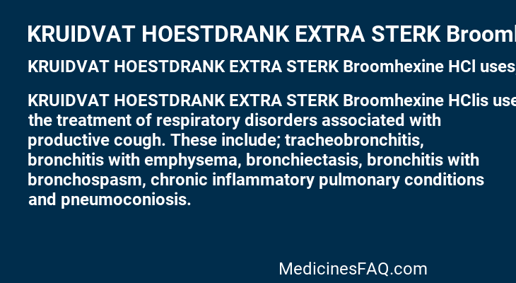 KRUIDVAT HOESTDRANK EXTRA STERK Broomhexine HCl