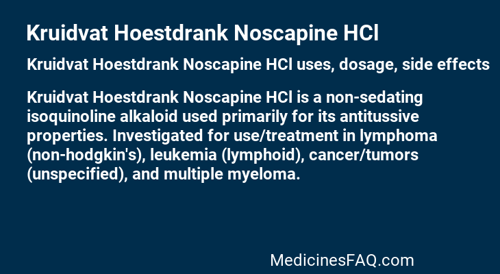 Kruidvat Hoestdrank Noscapine HCl