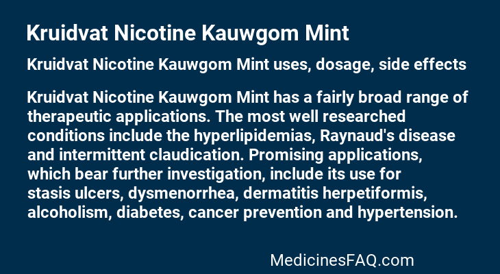 Kruidvat Nicotine Kauwgom Mint