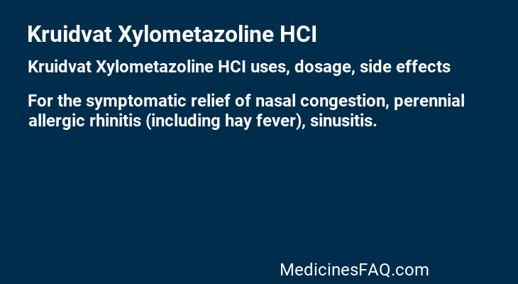 Kruidvat Xylometazoline HCI