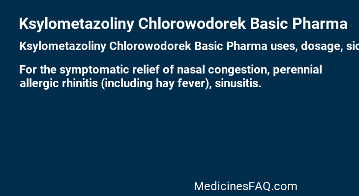 Ksylometazoliny Chlorowodorek Basic Pharma