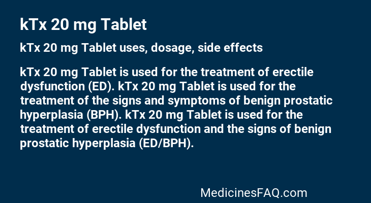 kTx 20 mg Tablet