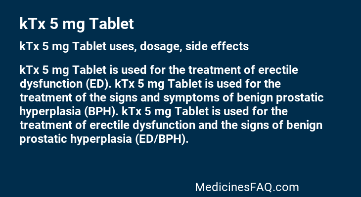 kTx 5 mg Tablet