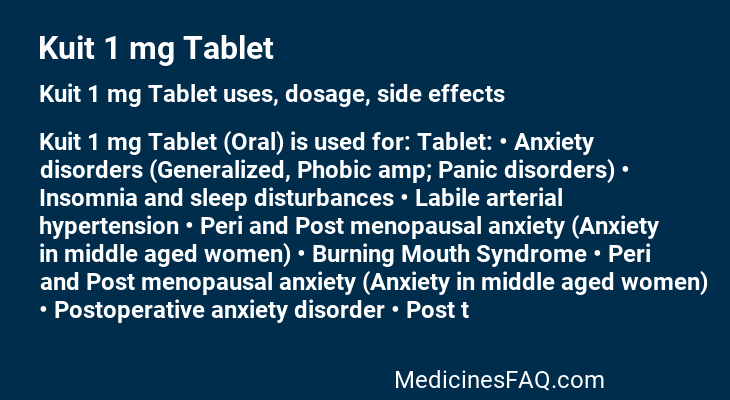 Kuit 1 mg Tablet