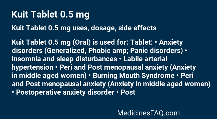 Kuit Tablet 0.5 mg