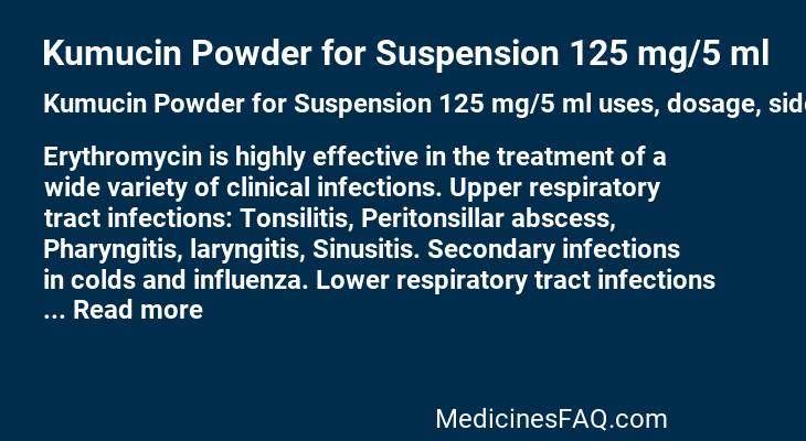 Kumucin Powder for Suspension 125 mg/5 ml