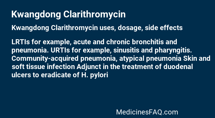 Kwangdong Clarithromycin