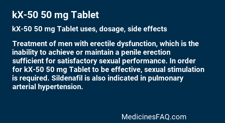 kX-50 50 mg Tablet