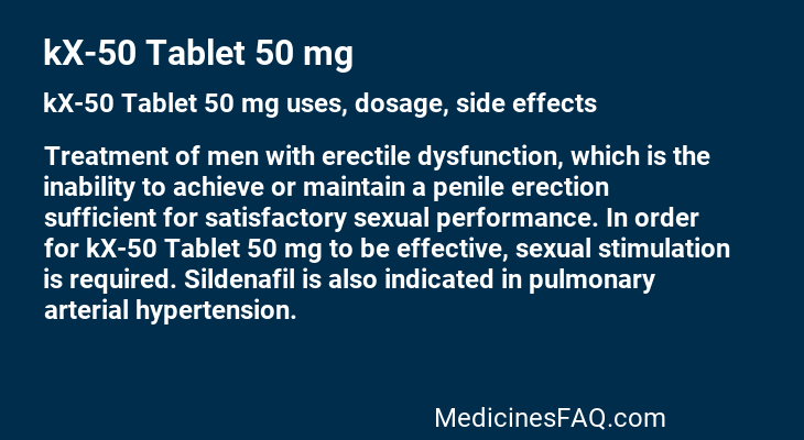 kX-50 Tablet 50 mg