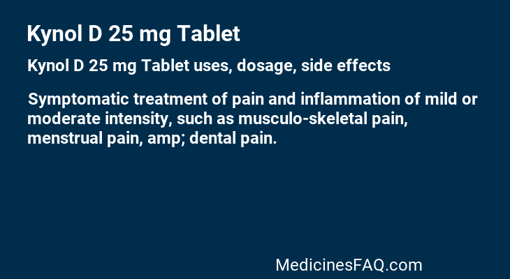 Kynol D 25 mg Tablet