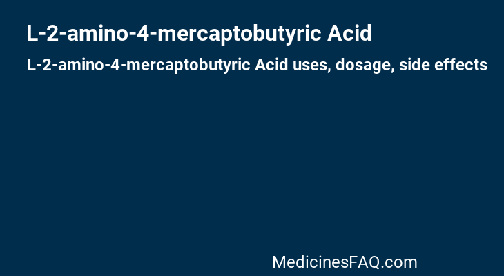 L-2-amino-4-mercaptobutyric Acid
