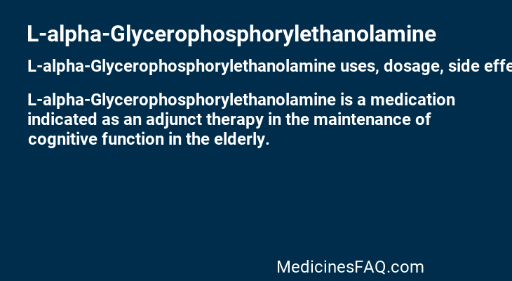 L-alpha-Glycerophosphorylethanolamine