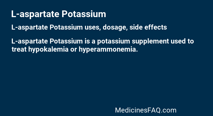 L-aspartate Potassium
