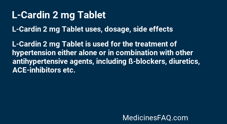 L-Cardin 2 mg Tablet