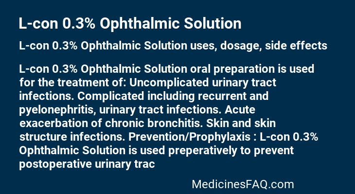 L-con 0.3% Ophthalmic Solution