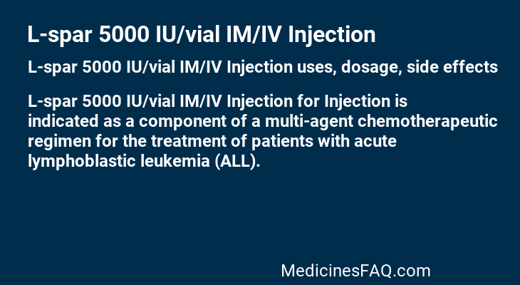 L-spar 5000 IU/vial IM/IV Injection