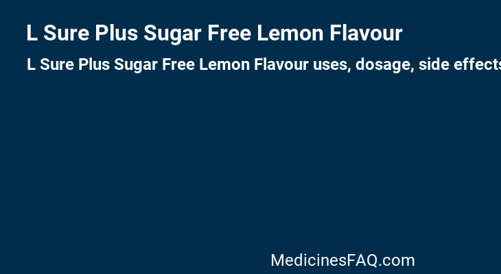 L Sure Plus Sugar Free Lemon Flavour