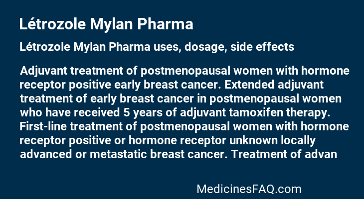 Létrozole Mylan Pharma