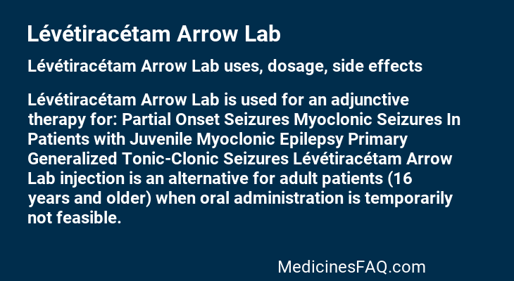 Lévétiracétam Arrow Lab