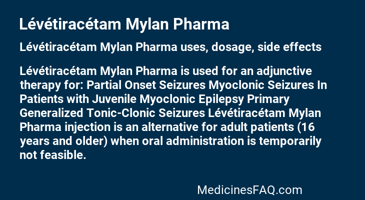 Lévétiracétam Mylan Pharma