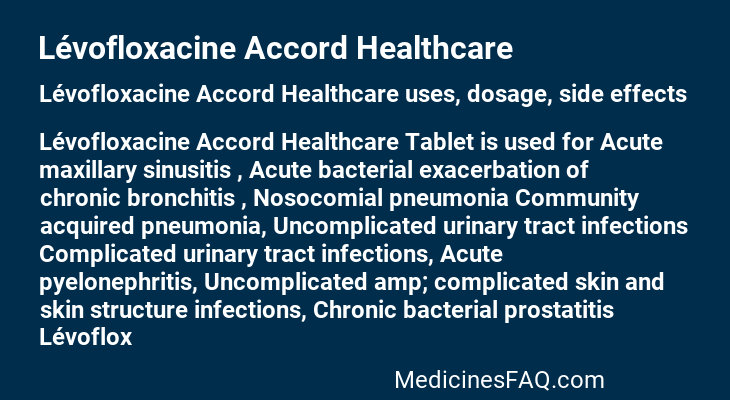 Lévofloxacine Accord Healthcare