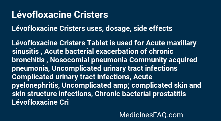 Lévofloxacine Cristers