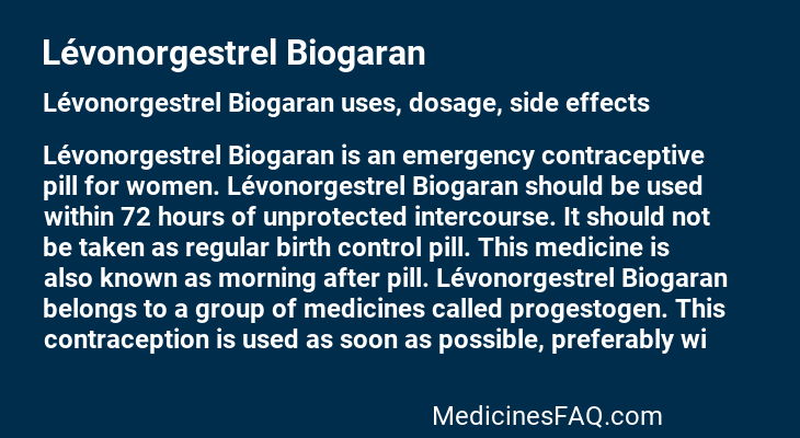 Lévonorgestrel Biogaran