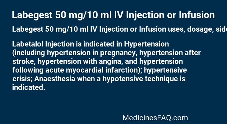 Labegest 50 mg/10 ml IV Injection or Infusion