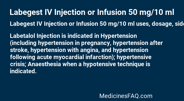 Labegest IV Injection or Infusion 50 mg/10 ml