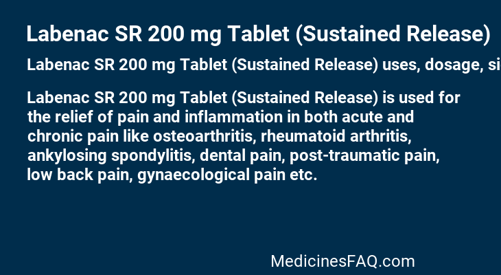 Labenac SR 200 mg Tablet (Sustained Release)