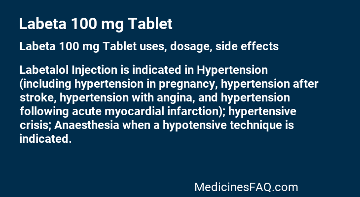 Labeta 100 mg Tablet