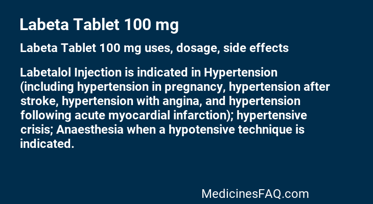 Labeta Tablet 100 mg