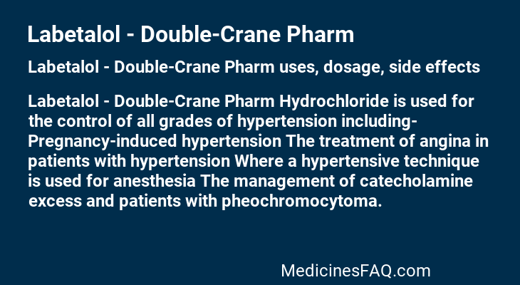 Labetalol - Double-Crane Pharm