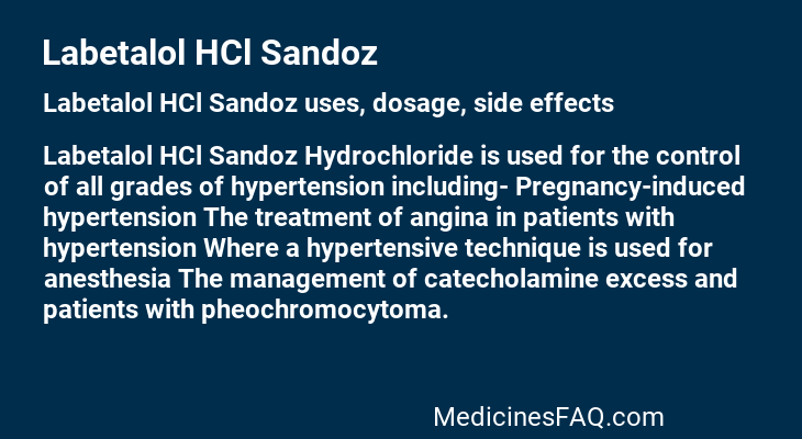 Labetalol HCl Sandoz