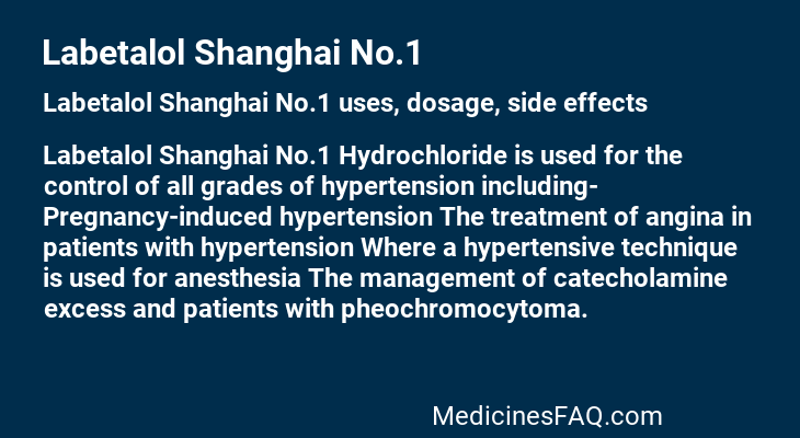 Labetalol Shanghai No.1