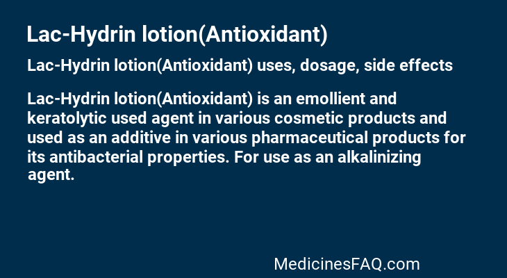 Lac-Hydrin lotion(Antioxidant)