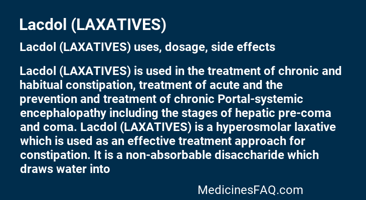 Lacdol (LAXATIVES)